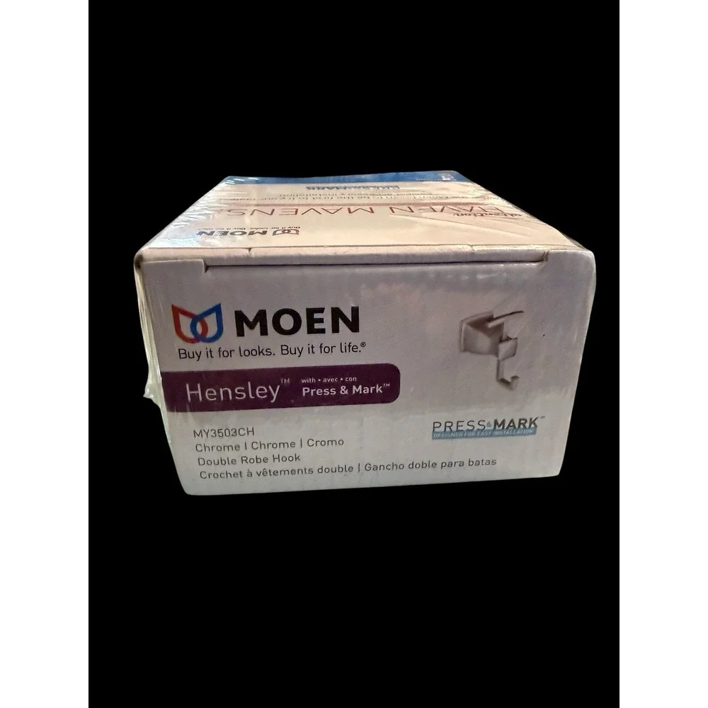 MOEN Hensley Double Robe Hook Spot Resist-Brushed Nickel - MY3503CH  SEALED PKG